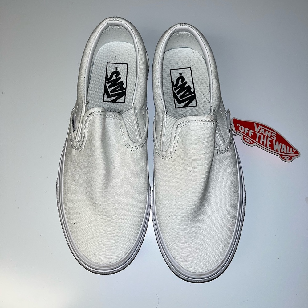 Vans Classic White Slip-on Shoes Size 7 Women